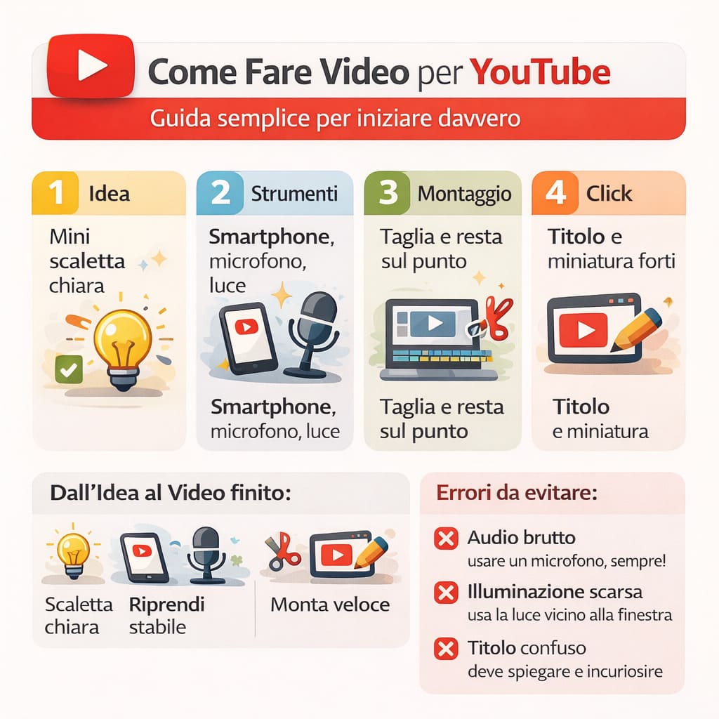 Come fare video per YouTube - Info